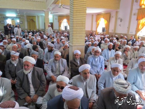 مراسم فارغ الاتحصیلی 8 نفر از طلاب حوزه علمیه عرفانی آق قلا برگزار شد