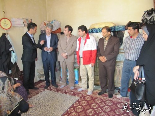 عیادت فرماندار از سالمندان شهرستان آق قلا
