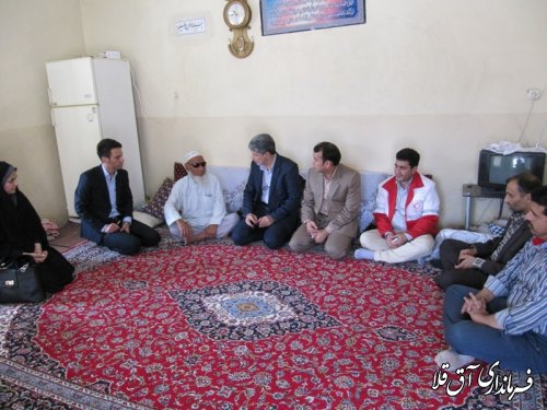 عیادت فرماندار از سالمندان شهرستان آق قلا