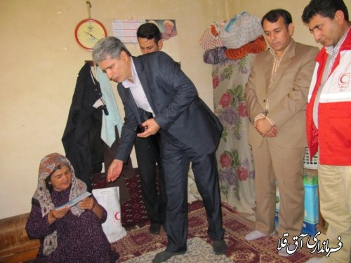 عیادت فرماندار از سالمندان شهرستان آق قلا
