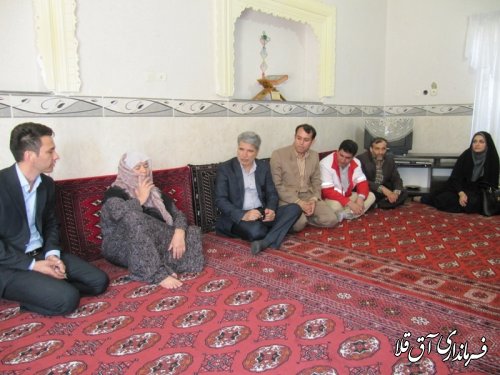 عیادت فرماندار از سالمندان شهرستان آق قلا