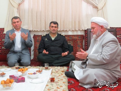 دیدار نوروزی فرماندار و اعضای شورای تامین با ائمه جمعه شهر آق قلا