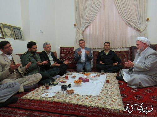 دیدار نوروزی فرماندار و اعضای شورای تامین با ائمه جمعه شهر آق قلا