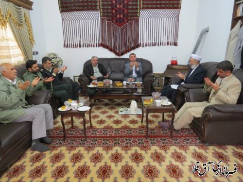 دیدار نوروزی فرماندار و اعضای شورای تامین با ائمه جمعه شهر آق قلا