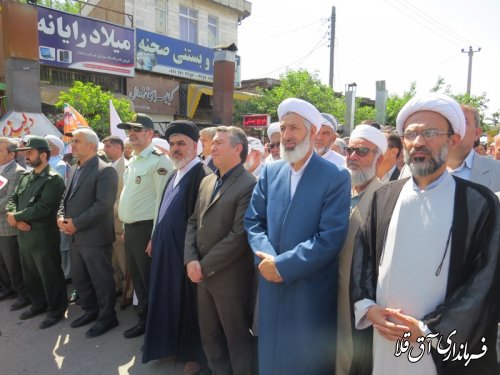 مراسم راهپیمایی روز جهانی قدس در شهر آق قلا برگزار شد