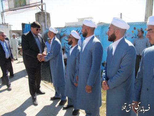 مراسم فارغ التحصیلی طلاب حوزه علمیه"خلفای راشدین"شهر آق قلا برگزار شد