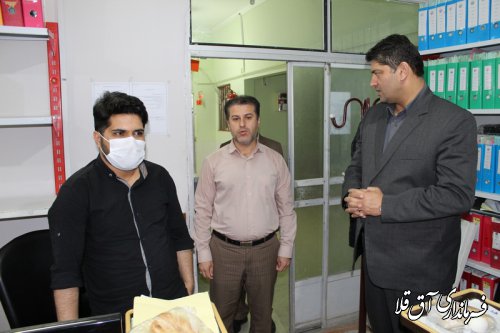 فرماندار و رئیس ستاد انتخابات از ادارات برق،شهرداری و مخابرات شهرستان آق قلا بازدید بعمل آورد