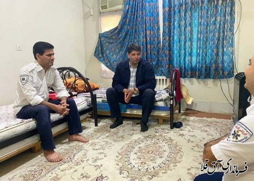 فرماندار و رئیس کارگروه سلامت از پایگاه اورژانس جاده ای روستای گری دوجی شهرستان آق قلا بازدید بعمل آورد