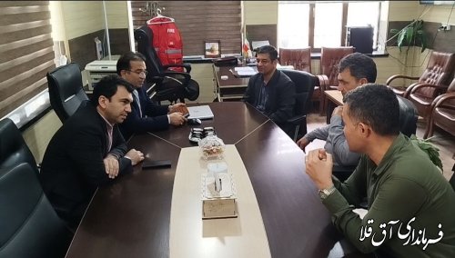 دیدار فرماندار با اعضای شهرداری آق قلا