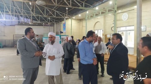 حضور اعضای محترم شورای تأمین شهرستان در مسجد جامع  «مصلحی» آق قلا .