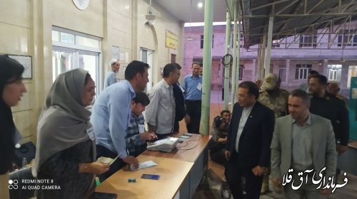 حضور اعضای محترم شورای تأمین شهرستان در مسجد جامع  «مصلحی» آق قلا .
