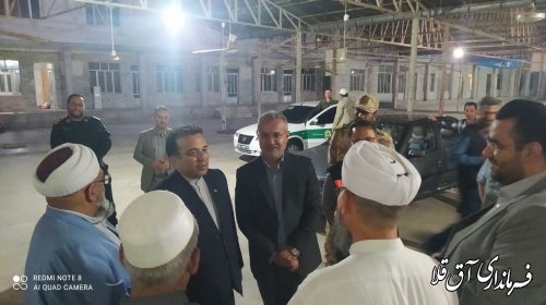 حضور اعضای محترم شورای تأمین شهرستان در مسجد جامع  «مصلحی» آق قلا .