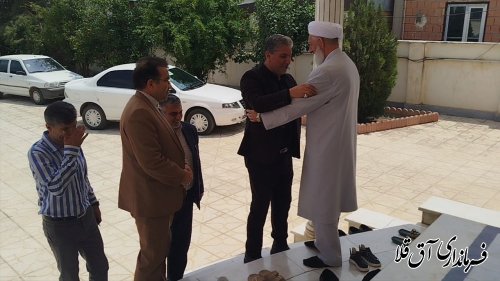 دیدار فرماندار و سنگدوینی نماینده مجلس با آخوند میرزاعلی