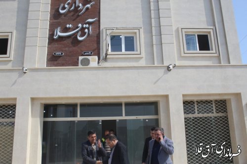 بازدید فرماندار از ساختمان جدید التاسیس شهرداری 